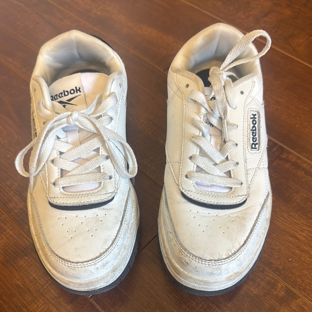 Reebok Off-White Leather Sneakers